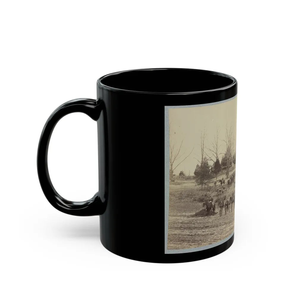 Union Artillery Unit Posing With Horses And Cannons (U.S. Civil War) Black Coffee Mug-Go Mug Yourself