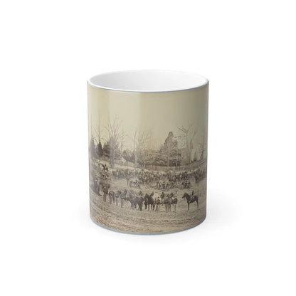 Union Artillery Unit Posing With Horses and Cannons (U.S. Civil War) Color Changing Coffee Mug 11oz-11oz-Go Mug Yourself