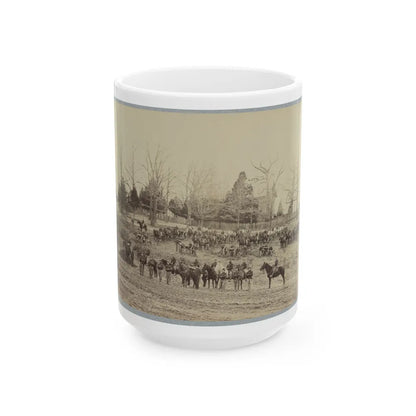 Union Artillery Unit Posing With Horses And Cannons (U.S. Civil War) White Coffee Mug-15oz-Go Mug Yourself