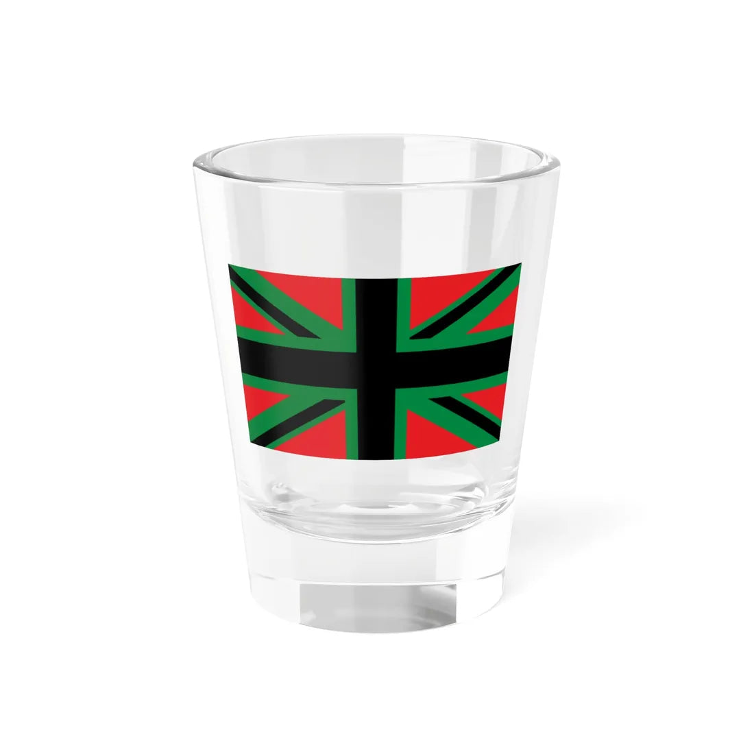 Union Black 3x5 (United Kingdom) Shot Glass 1.5oz 1.5oz - Go Mug Yourself