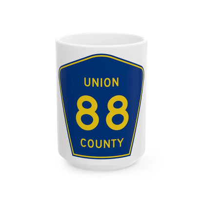 Union County Route 88 MS (Mississippi) (Road Sign) White Coffee Mug 15oz - Go Mug Yourself