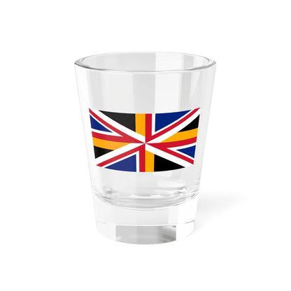Union Flag including St Davids Cross (United Kingdom) Shot Glass 1.5oz 1.5oz - Go Mug Yourself