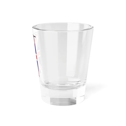 Union Flag on staff vertical hoist right (United Kingdom) Shot Glass 1.5oz - Go Mug Yourself
