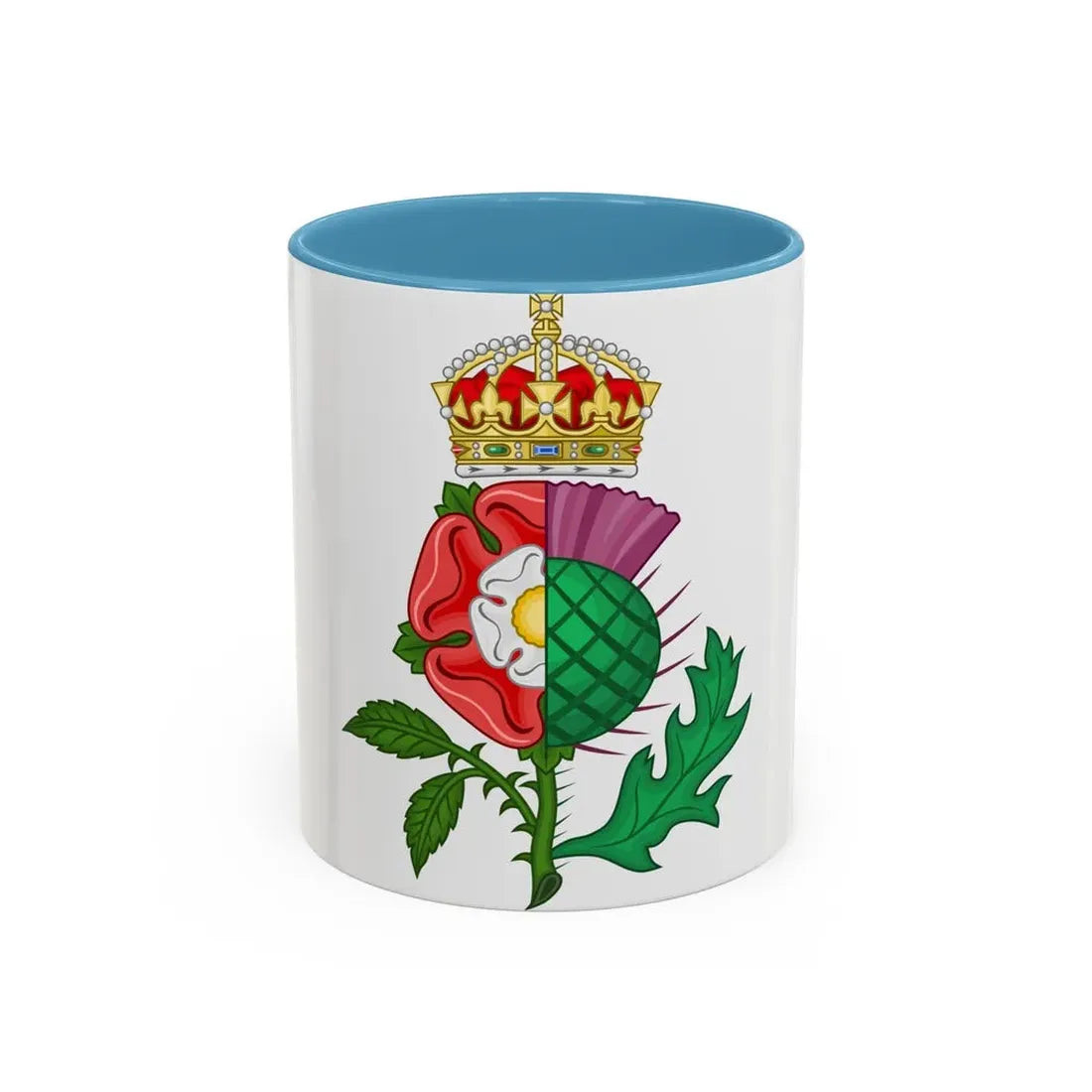 Union of the Crowns Royal Badge - Accent Coffee Mug 11oz Light Blue - Go Mug Yourself