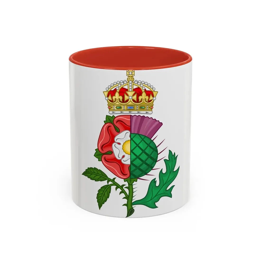 Union of the Crowns Royal Badge - Accent Coffee Mug 11oz Red - Go Mug Yourself