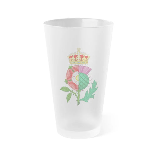 Union of the Crowns Royal Badge - Frosted Pint Glass 16oz-16oz-Frosted-Go Mug Yourself