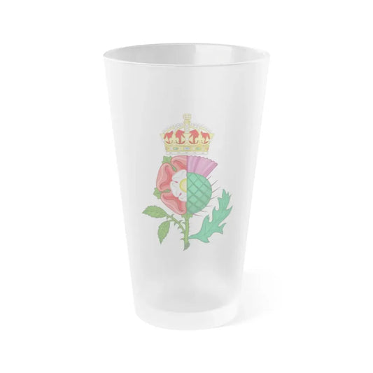 Union of the Crowns Royal Badge - Frosted Pint Glass 16oz 16oz Frosted - Go Mug Yourself
