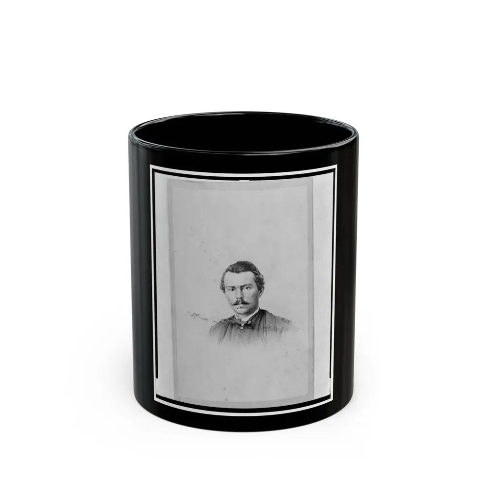 Union Officer In The 32nd Indiana Regiment, Full-Length Portrait, Facing Front (U.S. Civil War) Black Coffee Mug-11oz-Go Mug Yourself