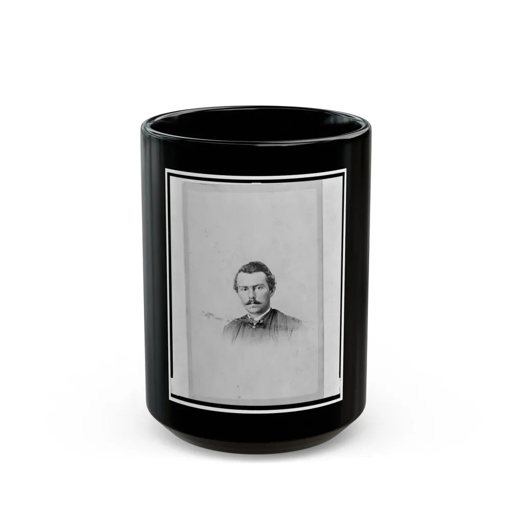 Union Officer In The 32nd Indiana Regiment, Full-Length Portrait, Facing Front (U.S. Civil War) Black Coffee Mug-15oz-Go Mug Yourself