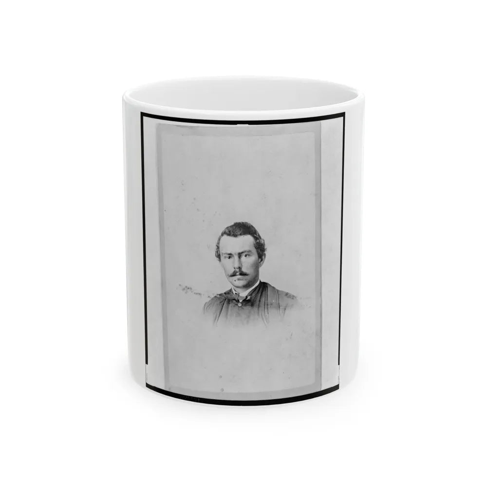 Union Officer In The 32nd Indiana Regiment, Full-Length Portrait, Facing Front (U.S. Civil War) White Coffee Mug-11oz-Go Mug Yourself