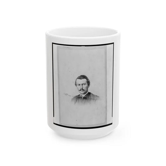 Union Officer In The 32nd Indiana Regiment, Full-Length Portrait, Facing Front (U.S. Civil War) White Coffee Mug-15oz-Go Mug Yourself