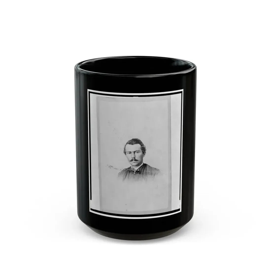 Union Officer In The 32nd Indiana Regiment, Full-Length Portrait, Facing Front (U.S. Civil War) Black Coffee Mug 15oz - Go Mug Yourself