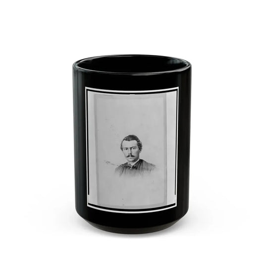 Union Officer In The 32nd Indiana Regiment, Full-Length Portrait, Facing Front (U.S. Civil War) Black Coffee Mug 15oz - Go Mug Yourself