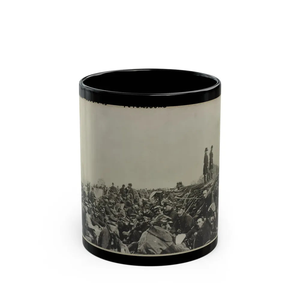 Union Soldiers Entrenched Along The West Bank Of The Rappahannock River At Fredericksburg, Virginia (U.S. Civil War) Black Coffee Mug-11oz-Go Mug Yourself