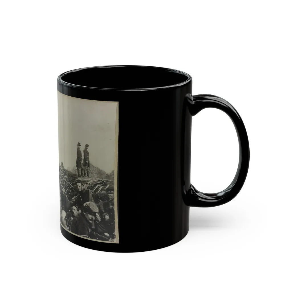 Union Soldiers Entrenched Along The West Bank Of The Rappahannock River At Fredericksburg, Virginia (U.S. Civil War) Black Coffee Mug-Go Mug Yourself