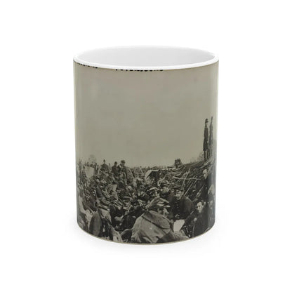 Union Soldiers Entrenched Along The West Bank Of The Rappahannock River At Fredericksburg, Virginia (U.S. Civil War) White Coffee Mug-11oz-Go Mug Yourself