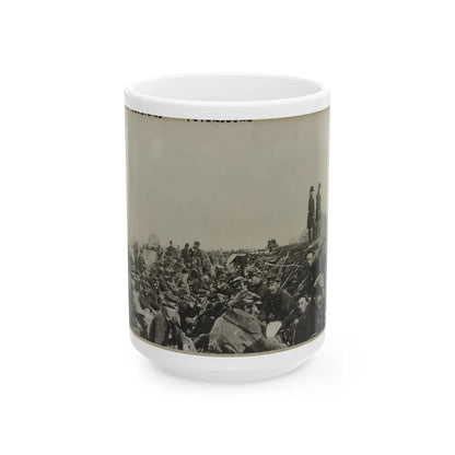 Union Soldiers Entrenched Along The West Bank Of The Rappahannock River At Fredericksburg, Virginia (U.S. Civil War) White Coffee Mug-15oz-Go Mug Yourself