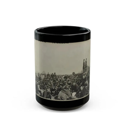 Union Soldiers Entrenched Along The West Bank Of The Rappahannock River At Fredericksburg, Virginia (U.S. Civil War) Black Coffee Mug 15oz - Go Mug Yourself