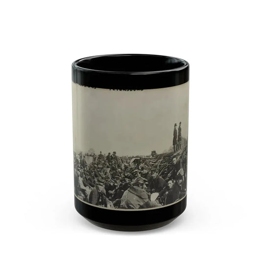 Union Soldiers Entrenched Along The West Bank Of The Rappahannock River At Fredericksburg, Virginia (U.S. Civil War) Black Coffee Mug 15oz - Go Mug Yourself
