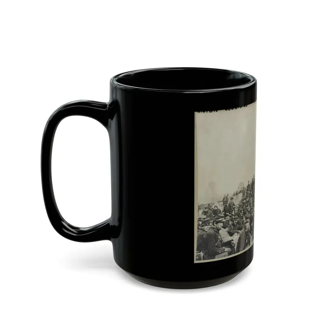 Union Soldiers Entrenched Along The West Bank Of The Rappahannock River At Fredericksburg, Virginia (U.S. Civil War) Black Coffee Mug - Go Mug Yourself