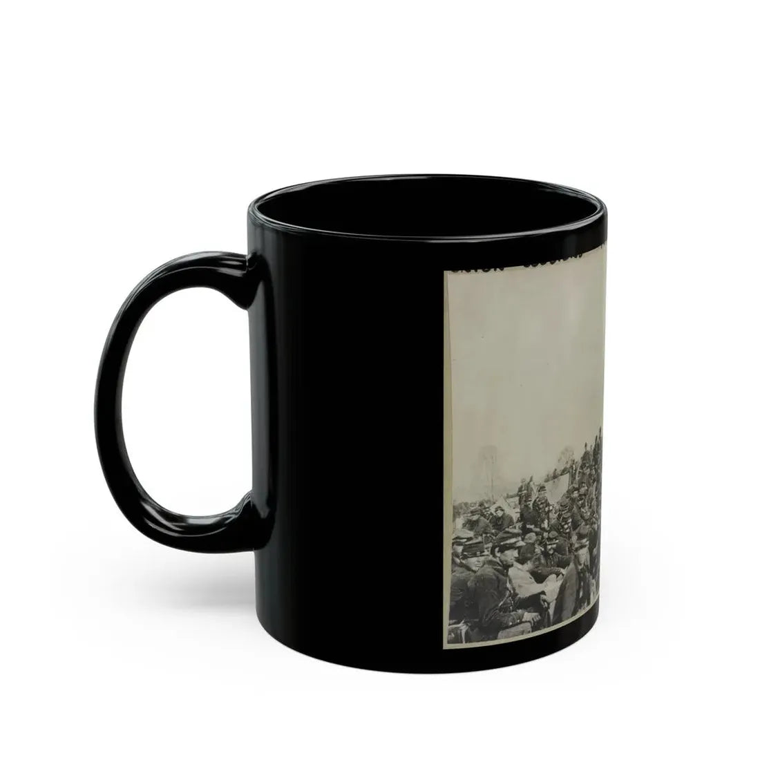 Union Soldiers Entrenched Along The West Bank Of The Rappahannock River At Fredericksburg, Virginia (U.S. Civil War) Black Coffee Mug - Go Mug Yourself