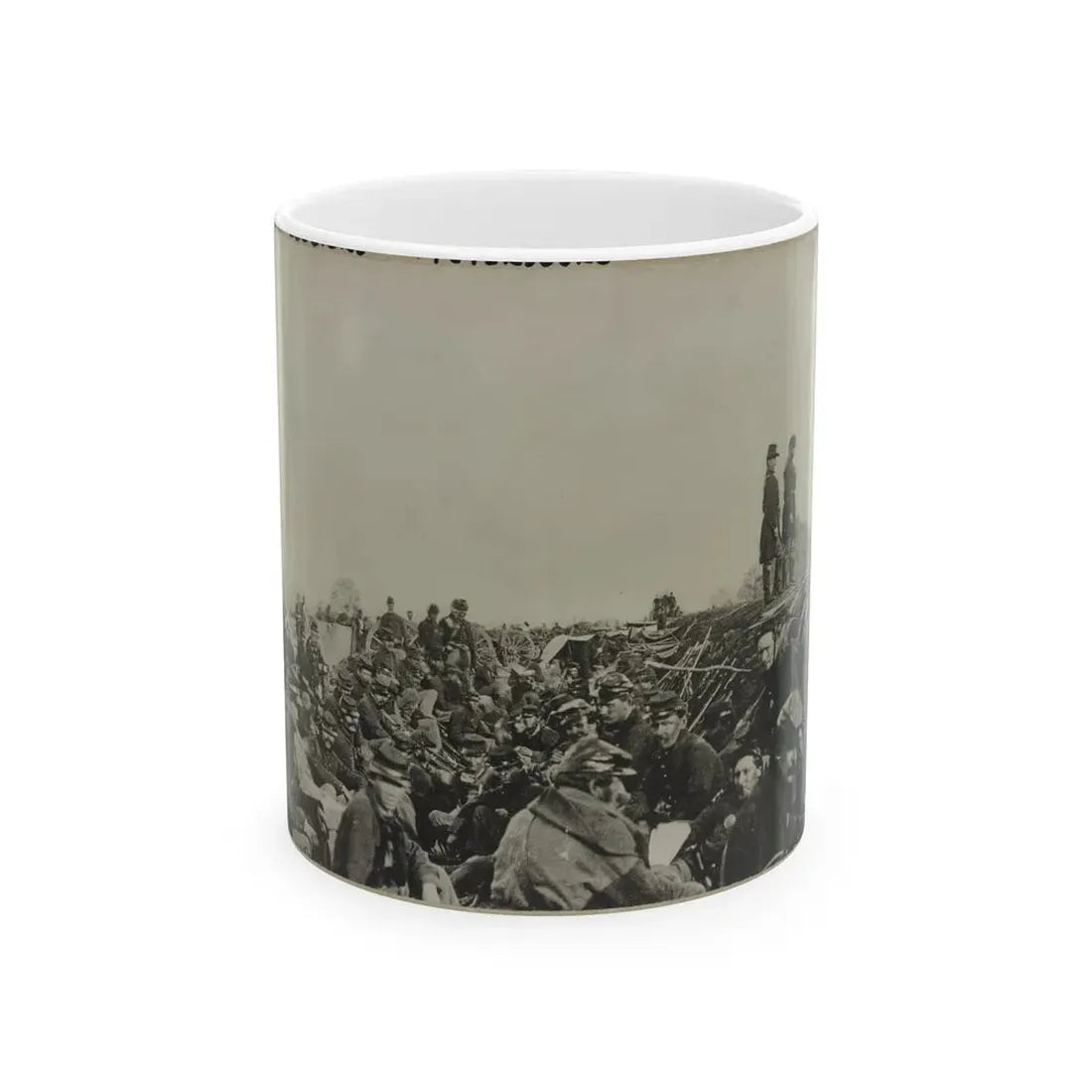 Union Soldiers Entrenched Along The West Bank Of The Rappahannock River At Fredericksburg, Virginia (U.S. Civil War) White Coffee Mug 11oz - Go Mug Yourself