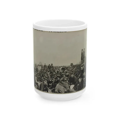 Union Soldiers Entrenched Along The West Bank Of The Rappahannock River At Fredericksburg, Virginia (U.S. Civil War) White Coffee Mug 15oz - Go Mug Yourself