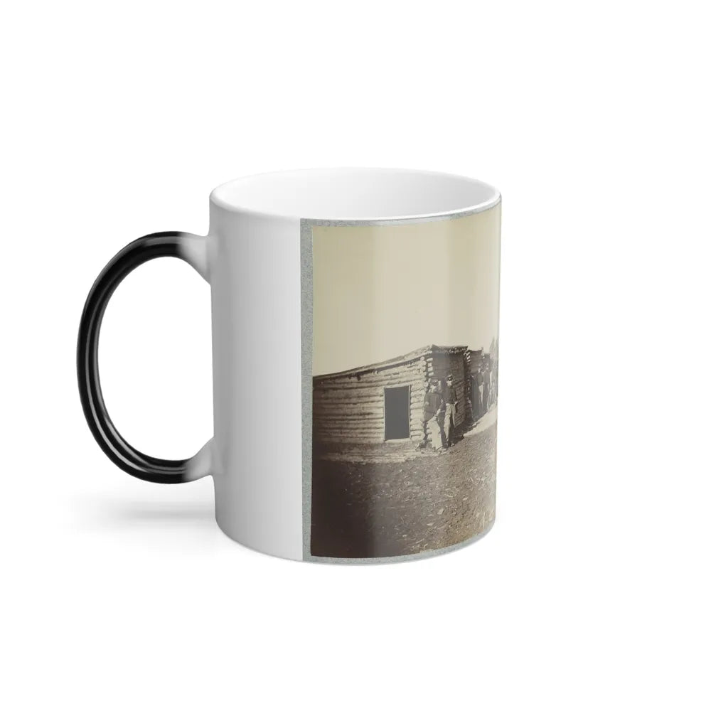 Union Soldiers, in Camp, Posed in Front of Log Buildings (U.S. Civil War) Color Changing Coffee Mug 11oz-Go Mug Yourself