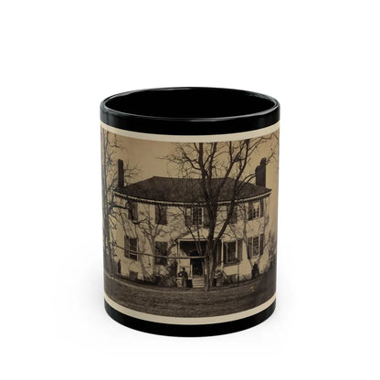 Union Soldiers In Front Of A House (U.S. Civil War) Black Coffee Mug-11oz-Go Mug Yourself