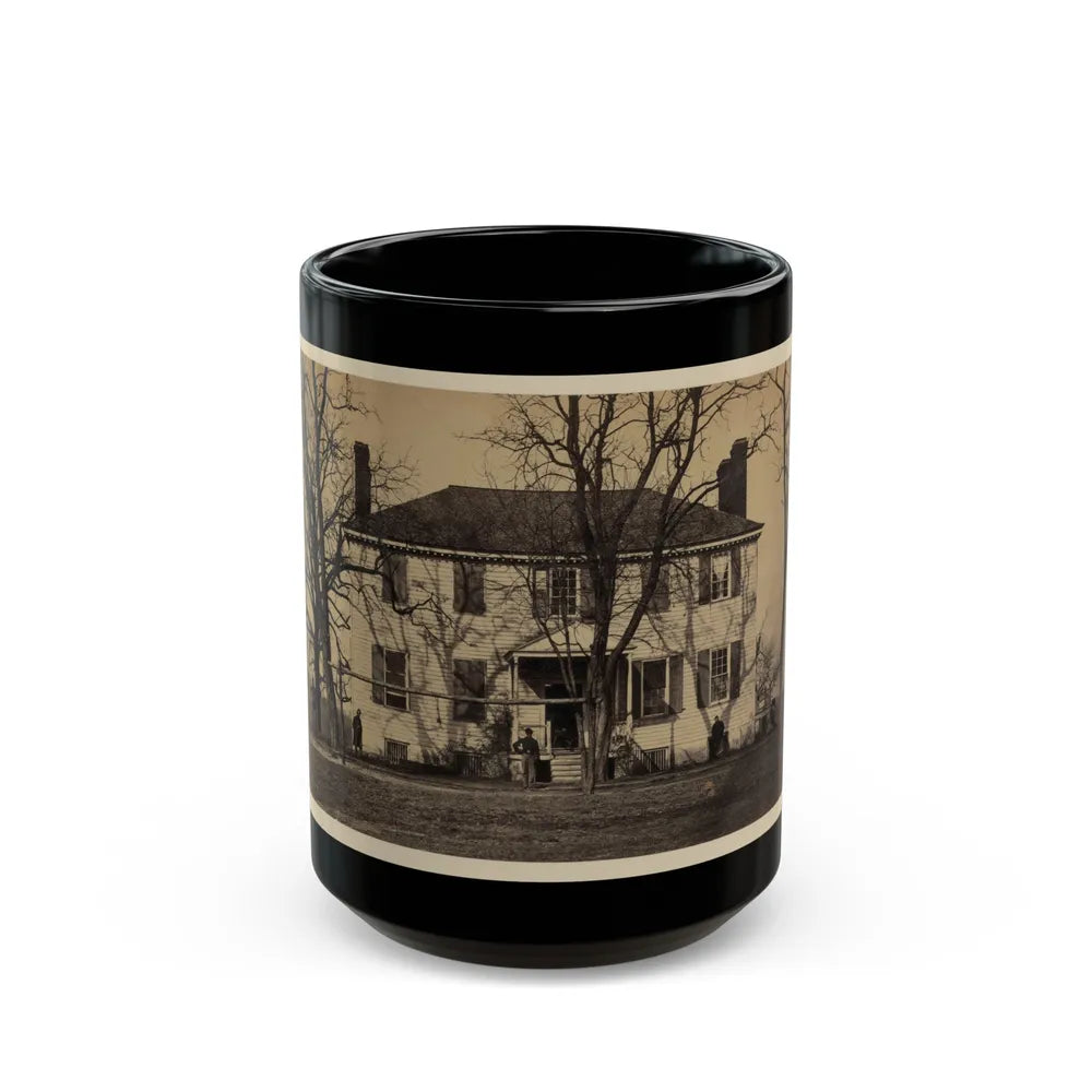 Union Soldiers In Front Of A House (U.S. Civil War) Black Coffee Mug-15oz-Go Mug Yourself