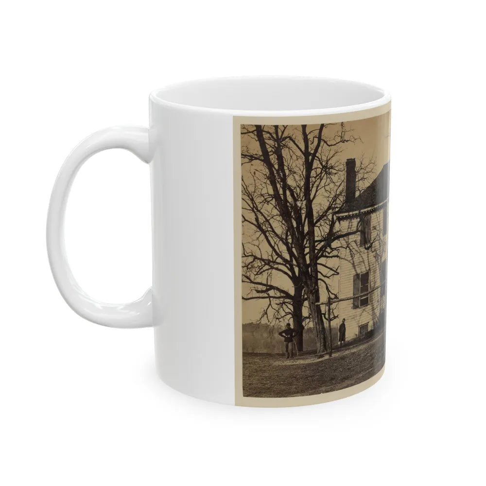 Union Soldiers In Front Of A House (U.S. Civil War) White Coffee Mug-Go Mug Yourself