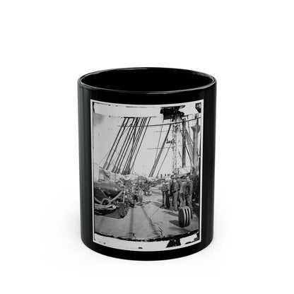 Union Soldiers On Deck Of U.S.S. New Hampshire, Off Charleston, S.C. (U.S. Civil War) Black Coffee Mug-11oz-Go Mug Yourself