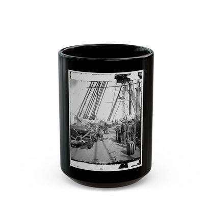Union Soldiers On Deck Of U.S.S. New Hampshire, Off Charleston, S.C. (U.S. Civil War) Black Coffee Mug-15oz-Go Mug Yourself