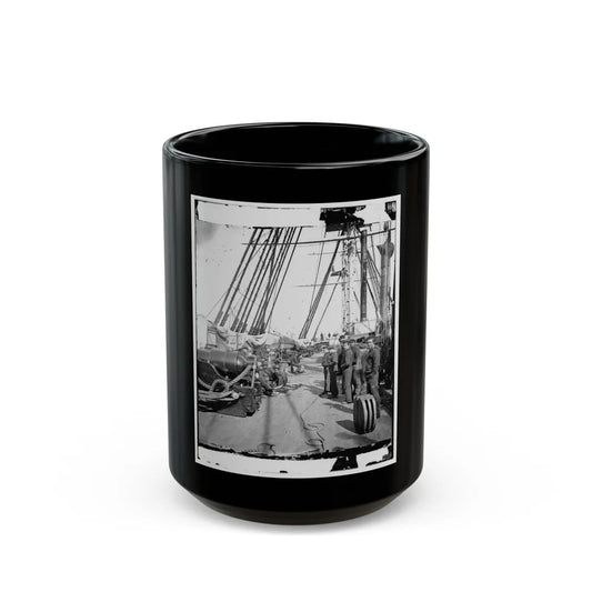 Union Soldiers On Deck Of U.S.S. New Hampshire, Off Charleston, S.C. (U.S. Civil War) Black Coffee Mug-15oz-Go Mug Yourself