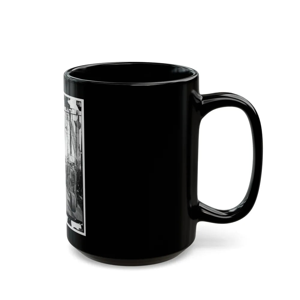 Union Soldiers On Deck Of U.S.S. New Hampshire, Off Charleston, S.C. (U.S. Civil War) Black Coffee Mug-Go Mug Yourself