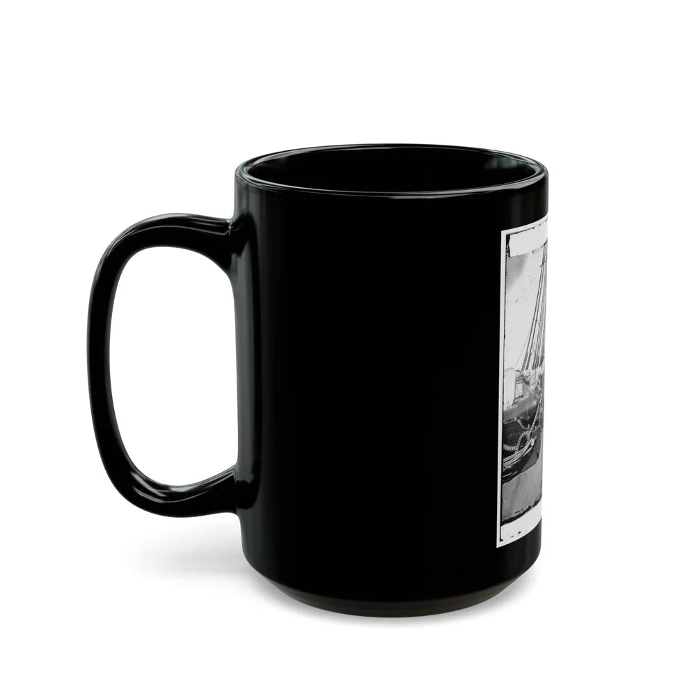 Union Soldiers On Deck Of U.S.S. New Hampshire, Off Charleston, S.C. (U.S. Civil War) Black Coffee Mug-Go Mug Yourself