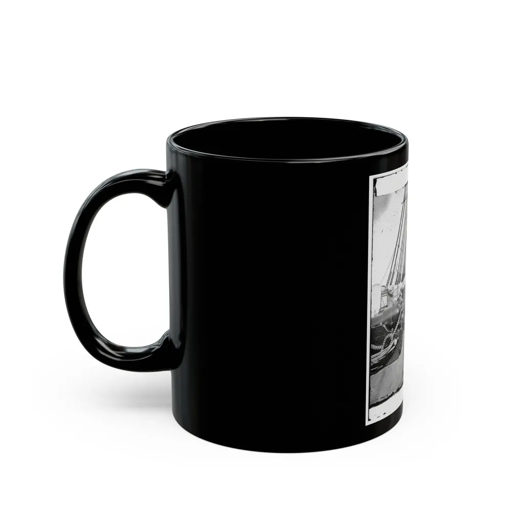 Union Soldiers On Deck Of U.S.S. New Hampshire, Off Charleston, S.C. (U.S. Civil War) Black Coffee Mug-Go Mug Yourself