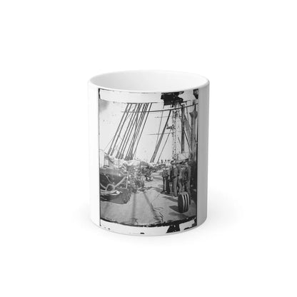 Union Soldiers on Deck of U.S.S. New Hampshire, Off Charleston, S.C. (U.S. Civil War) Color Changing Coffee Mug 11oz-11oz-Go Mug Yourself