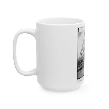 Union Soldiers On Deck Of U.S.S. New Hampshire, Off Charleston, S.C. (U.S. Civil War) White Coffee Mug-Go Mug Yourself