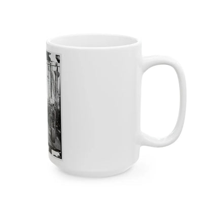 Union Soldiers On Deck Of U.S.S. New Hampshire, Off Charleston, S.C. (U.S. Civil War) White Coffee Mug-Go Mug Yourself