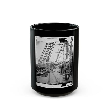 Union Soldiers On Deck Of U.S.S. New Hampshire, Off Charleston, S.C. (U.S. Civil War) Black Coffee Mug 15oz - Go Mug Yourself