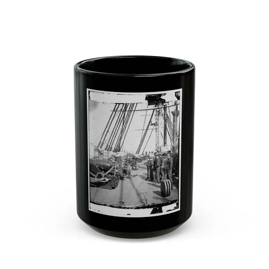 Union Soldiers On Deck Of U.S.S. New Hampshire, Off Charleston, S.C. (U.S. Civil War) Black Coffee Mug 15oz - Go Mug Yourself