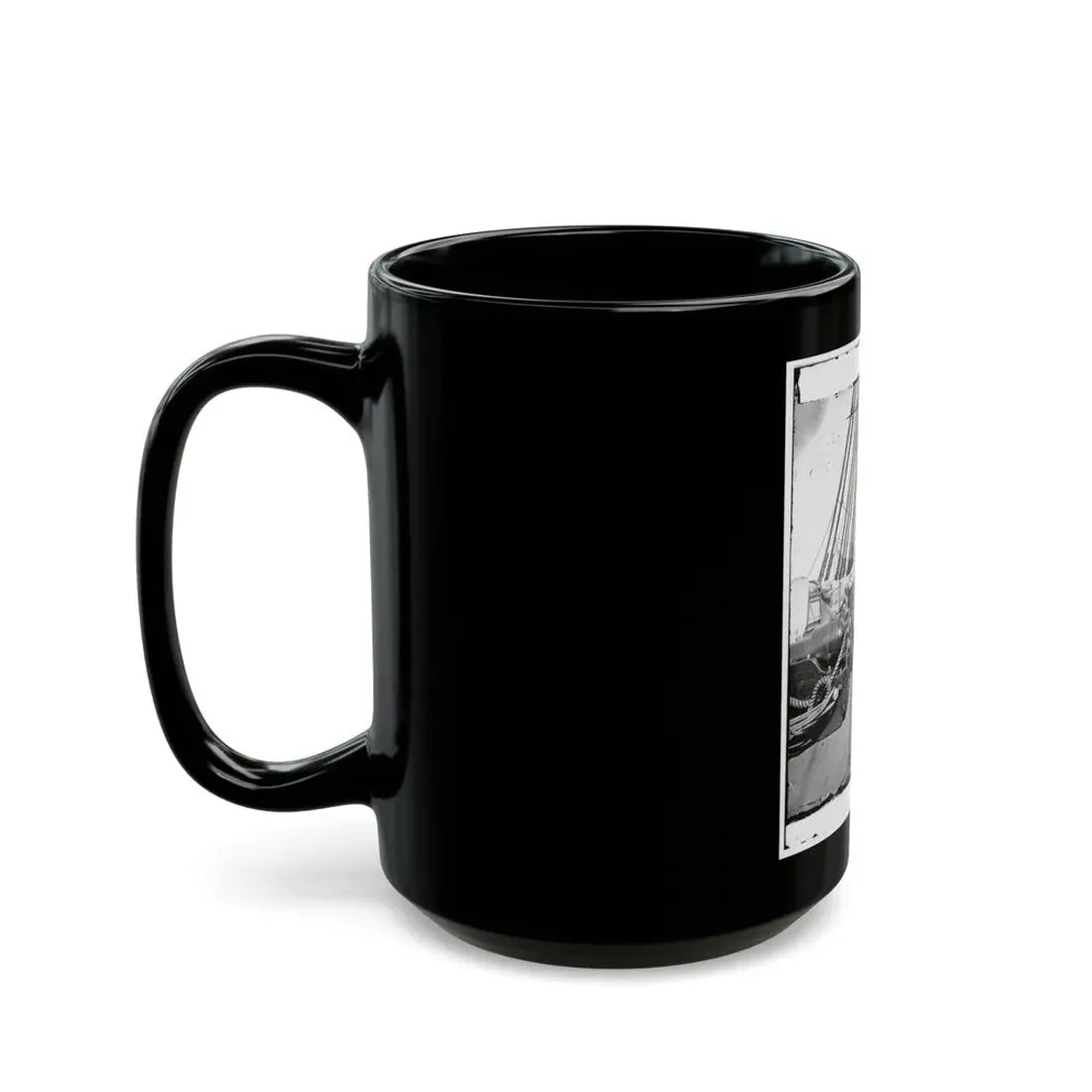Union Soldiers On Deck Of U.S.S. New Hampshire, Off Charleston, S.C. (U.S. Civil War) Black Coffee Mug - Go Mug Yourself