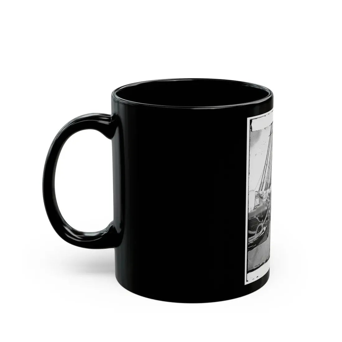 Union Soldiers On Deck Of U.S.S. New Hampshire, Off Charleston, S.C. (U.S. Civil War) Black Coffee Mug - Go Mug Yourself