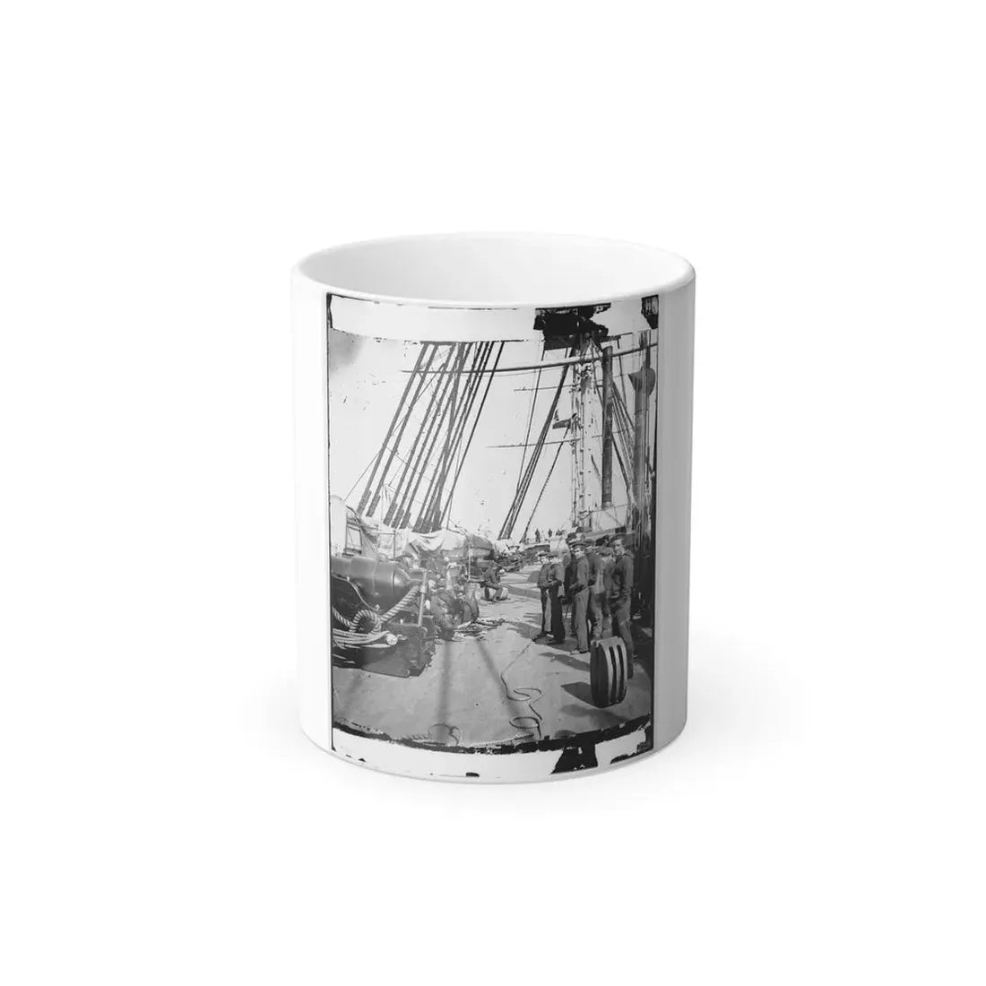 Union Soldiers on Deck of U.S.S. New Hampshire, Off Charleston, S.C. (U.S. Civil War) Color Changing Coffee Mug 11oz Default Title 11oz - Go Mug Yourself