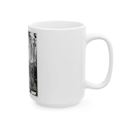 Union Soldiers On Deck Of U.S.S. New Hampshire, Off Charleston, S.C. (U.S. Civil War) White Coffee Mug - Go Mug Yourself