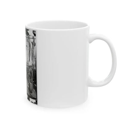 Union Soldiers On Deck Of U.S.S. New Hampshire, Off Charleston, S.C. (U.S. Civil War) White Coffee Mug - Go Mug Yourself