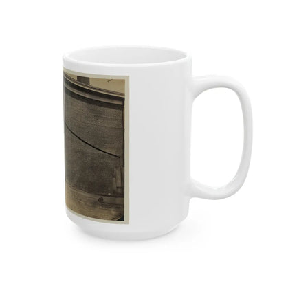 Union Soldiers Pull A Fire Engine From A Garage Designated Petersburg Artillery (U.S. Civil War) White Coffee Mug-Go Mug Yourself