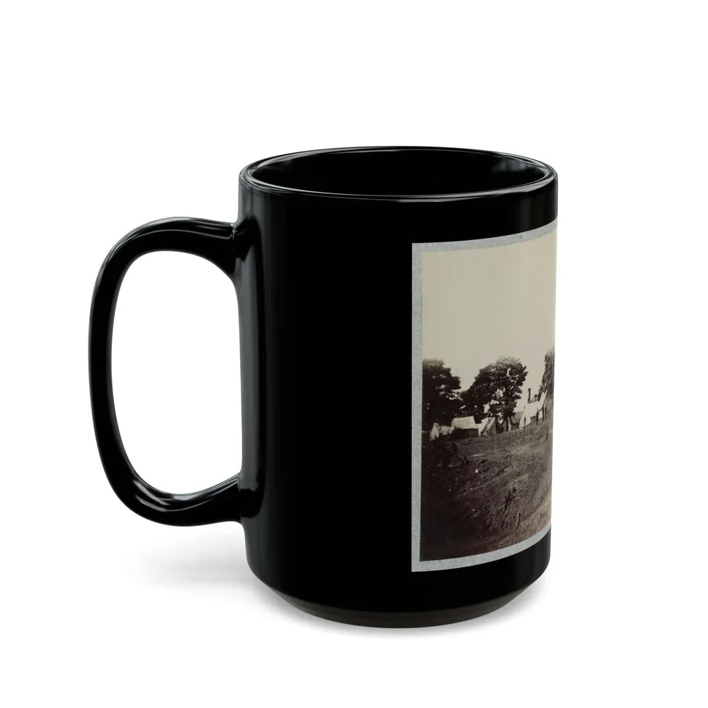 Union Soldiers Stand In Front Of Their Camp (U.S. Civil War) Black Coffee Mug-Go Mug Yourself