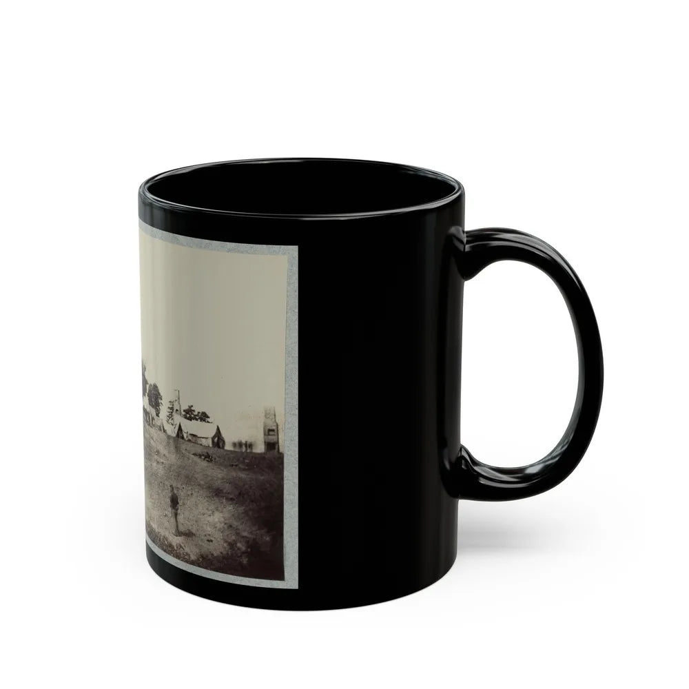 Union Soldiers Stand In Front Of Their Camp (U.S. Civil War) Black Coffee Mug-Go Mug Yourself